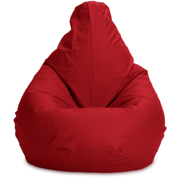 Кресло-мешок «Груша», XL, Кожа Красный Анфас