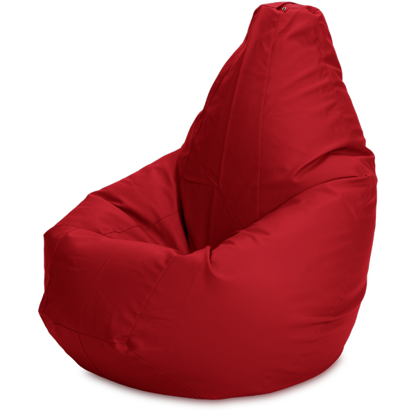 Кресло-мешок «Груша», XL, Кожа Красный Изометрия